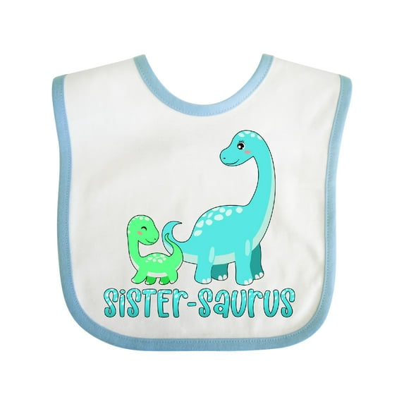 Inktastic Sister-saurus Cute Brontosaurus Family Boys or Girls Baby Bib