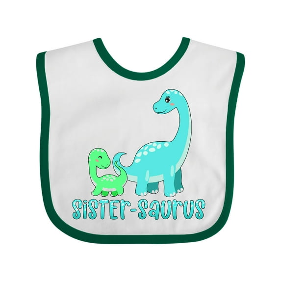 Inktastic Sister-saurus Cute Brontosaurus Family Boys or Girls Baby Bib