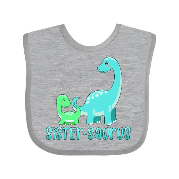 Inktastic Sister-saurus Cute Brontosaurus Family Boys or Girls Baby Bib