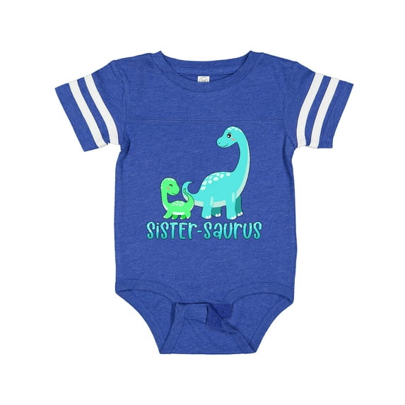 Inktastic Sister-saurus Cute Brontosaurus Family Boys or Girls Baby Bodysuit