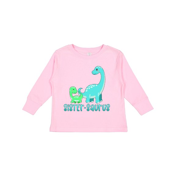 Inktastic Sister-saurus Cute Brontosaurus Family Boys or Girls Long Sleeve Toddler T-Shirt