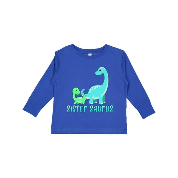 Inktastic Sister-saurus Cute Brontosaurus Family Boys or Girls Long Sleeve Toddler T-Shirt