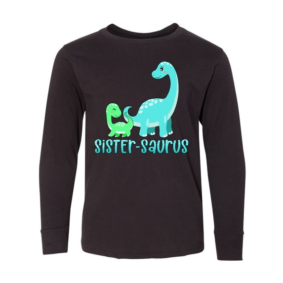 Inktastic Sister-saurus Cute Brontosaurus Family Long Sleeve Youth T-Shirt