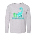 thumbnail image 1 of Inktastic Sister-saurus Cute Brontosaurus Family Long Sleeve Youth T-Shirt, 1 of 5