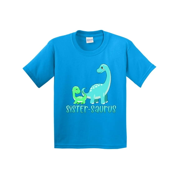 Inktastic Sister-saurus Cute Brontosaurus Family Youth T-Shirt