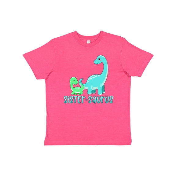 Inktastic Sister-saurus Cute Brontosaurus Family Youth T-Shirt
