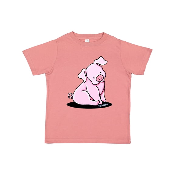 Inktastic Sitting Pig Boys or Girls Toddler T-Shirt