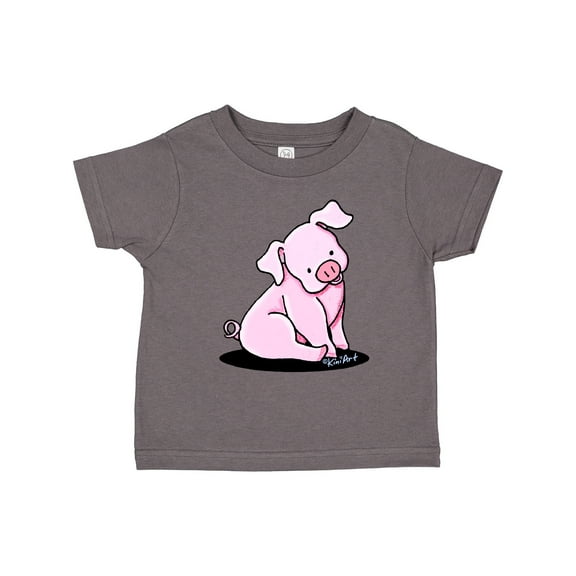 Inktastic Sitting Pig Boys or Girls Toddler T-Shirt
