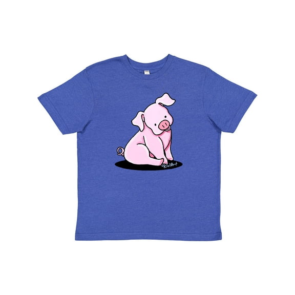 Inktastic Sitting Pig Youth T-Shirt