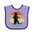 thumbnail image 1 of Inktastic Skateboard Bear Retro Sunset Boys or Girls Baby Bib, 1 of 4