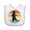 thumbnail image 1 of Inktastic Skateboard Bear Retro Sunset Boys or Girls Baby Bib, 1 of 4