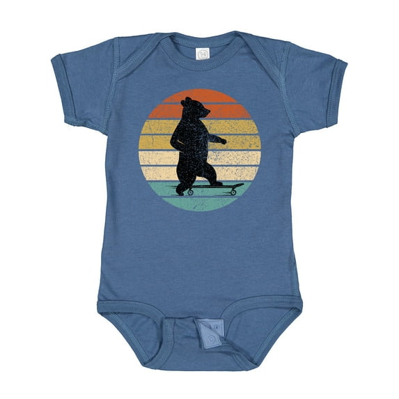 Inktastic Skateboard Bear Retro Sunset Boys or Girls Baby Bodysuit