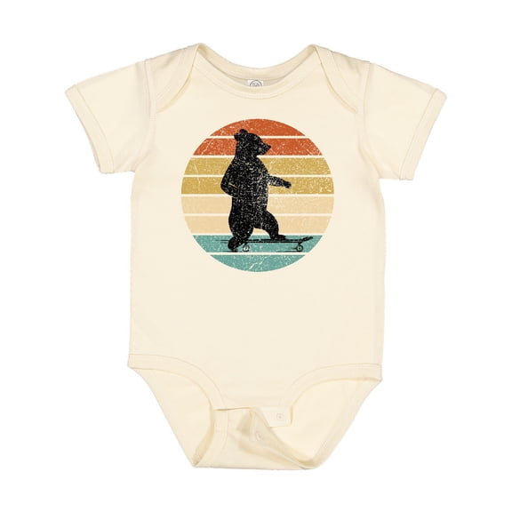 Inktastic Skateboard Bear Retro Sunset Boys or Girls Baby Bodysuit