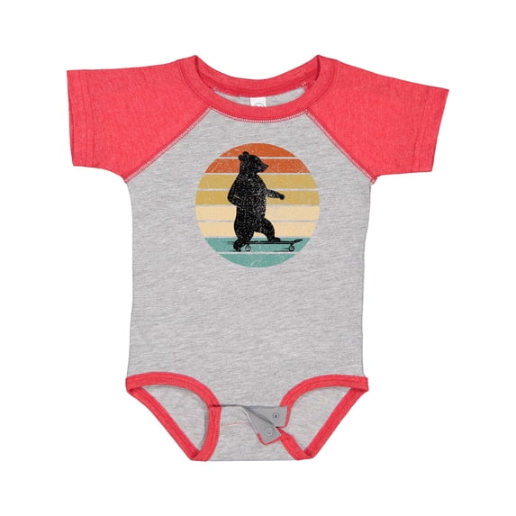 Inktastic Skateboard Bear Retro Sunset Boys or Girls Baby Bodysuit