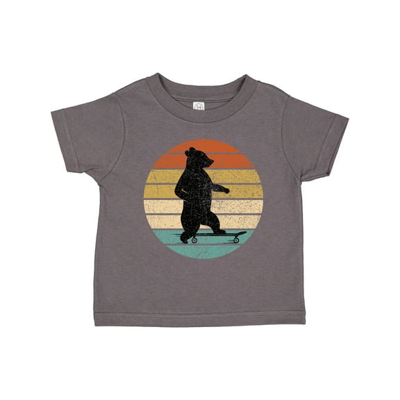 Inktastic Skateboard Bear Retro Sunset Boys or Girls Toddler T-Shirt