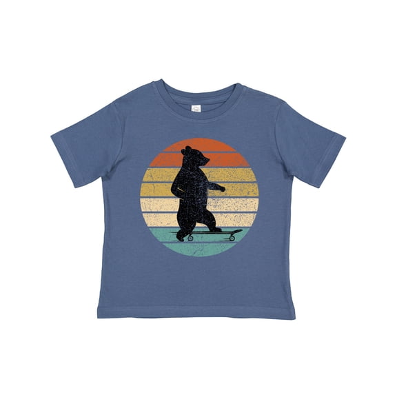Inktastic Skateboard Bear Retro Sunset Boys or Girls Toddler T-Shirt