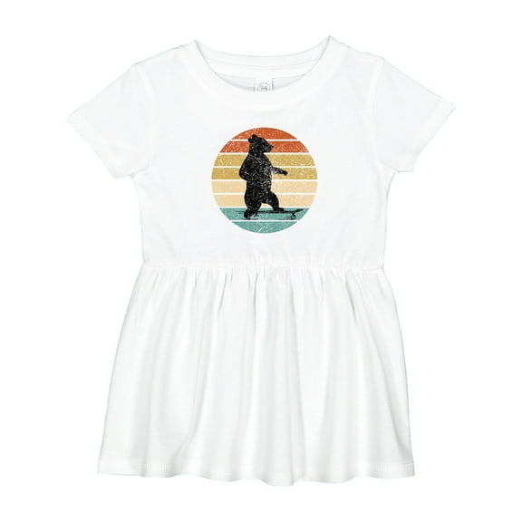 Inktastic Skateboard Bear Retro Sunset Girls Baby Dress
