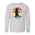 thumbnail image 1 of Inktastic Skateboard Bear Retro Sunset Long Sleeve Youth T-Shirt, 1 of 5