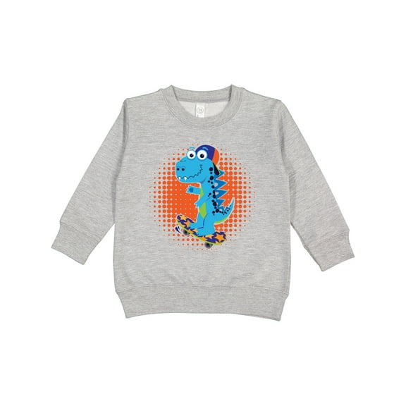 Inktastic Skateboard Dinosaur for Boys Toddler Sweatshirt