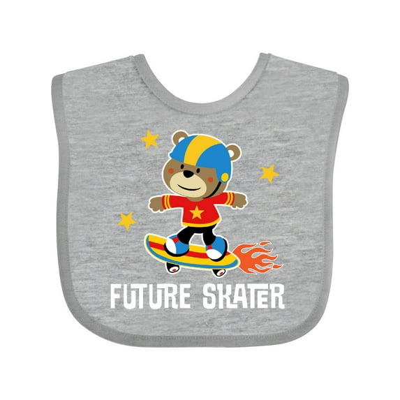 Inktastic Skateboard Future Skater Boys Baby Bib