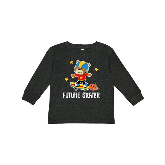 Inktastic Skateboard Future Skater Boys Long Sleeve Toddler T-Shirt