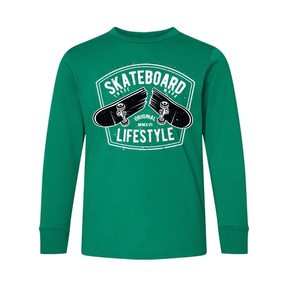 Inktastic Skateboard Lifestyle Long Sleeve Youth T-Shirt