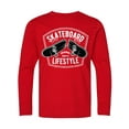 thumbnail image 1 of Inktastic Skateboard Lifestyle Long Sleeve Youth T-Shirt, 1 of 5