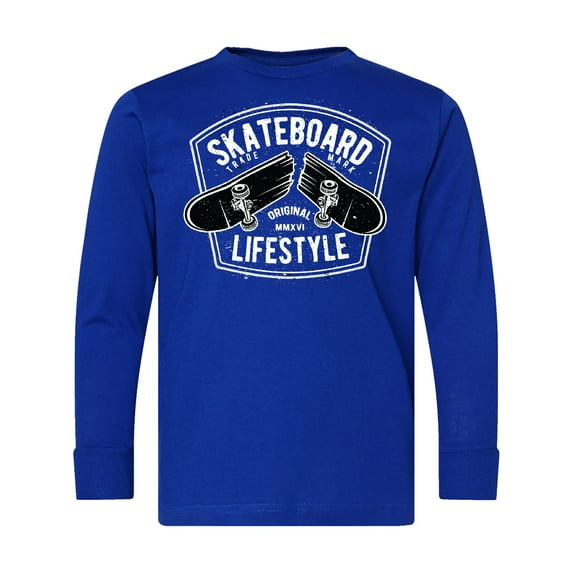 Inktastic Skateboard Lifestyle Long Sleeve Youth T-Shirt