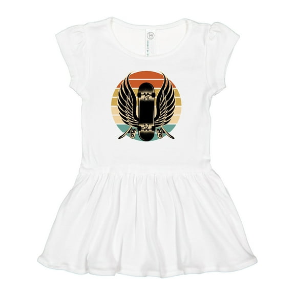 Inktastic Skateboard Retro Skateboarding Girls Baby Dress