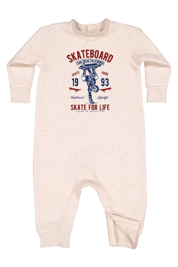 Skateboard for Life Baby Fleece Romper