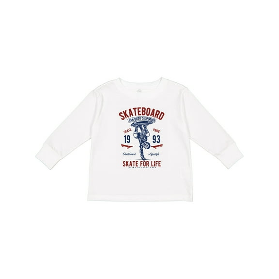 Inktastic Skateboard for Life Boys or Girls Long Sleeve Toddler T-Shirt