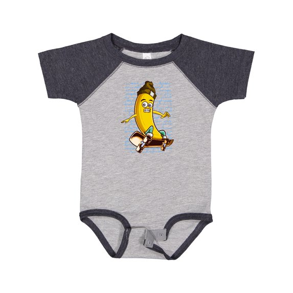 Inktastic Skateboarding Banana Funny Skater Boys or Girls Baby Bodysuit