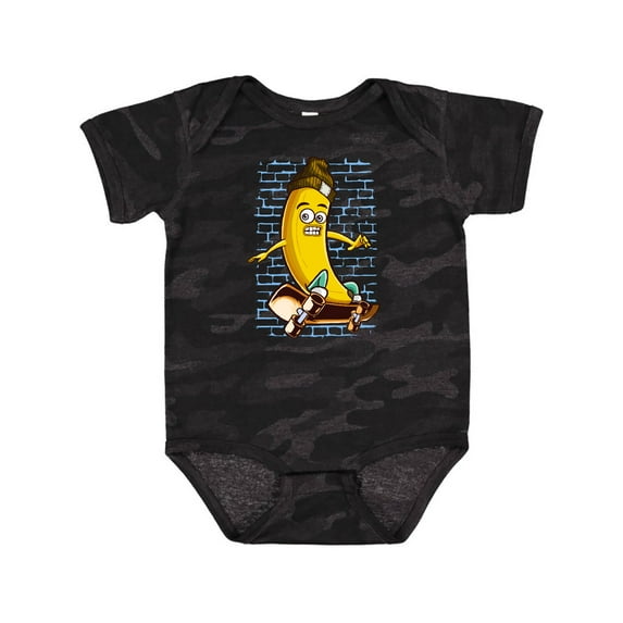 Inktastic Skateboarding Banana Funny Skater Boys or Girls Baby Bodysuit