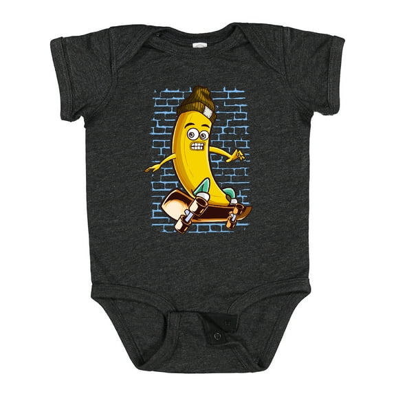 Inktastic Skateboarding Banana Funny Skater Boys or Girls Baby Bodysuit