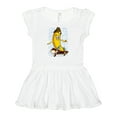 thumbnail image 1 of Inktastic Skateboarding Banana Funny Skater Girls Baby Dress, 1 of 4
