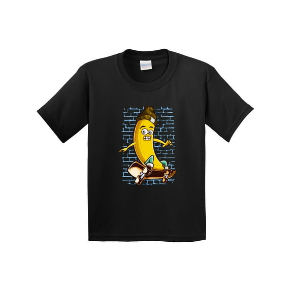 Inktastic Skateboarding Banana Funny Skater Youth T-Shirt