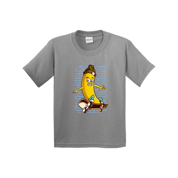 Inktastic Skateboarding Banana Funny Skater Youth T-Shirt