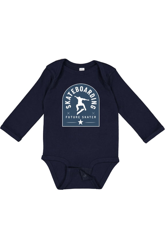 Skateboarding Boys Future Skater Boys Long Sleeve Baby Bodysuit