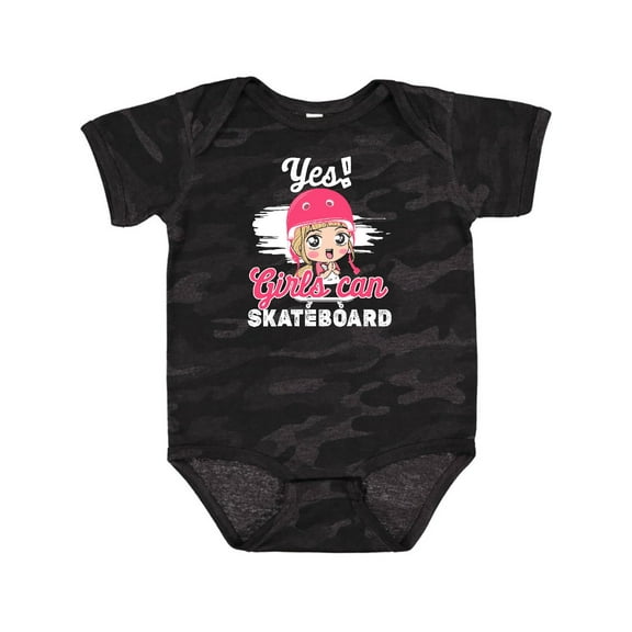 Inktastic Skateboarding Cute Girls Girls Baby Bodysuit