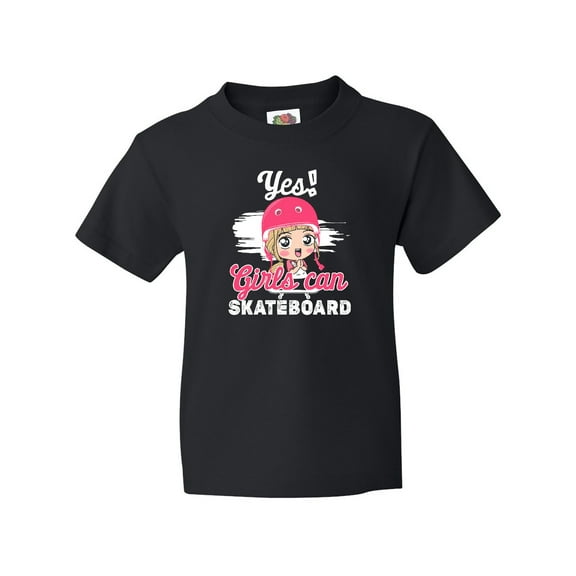 Inktastic Skateboarding Cute Girls Youth T-Shirt