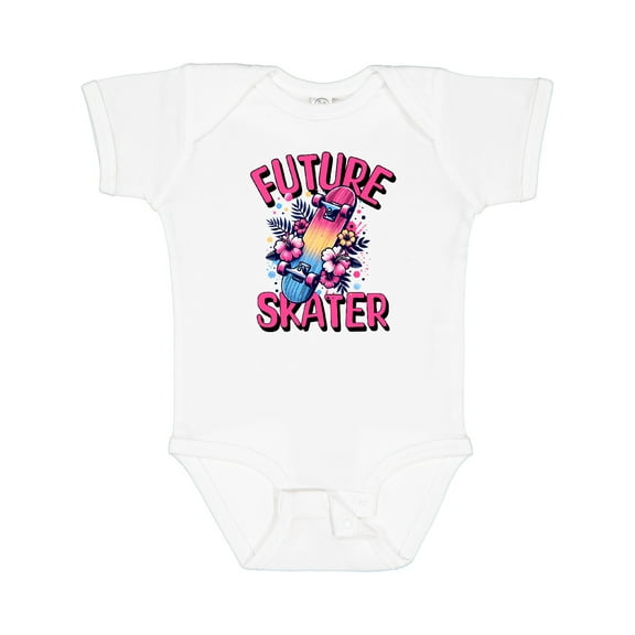 Inktastic Skateboarding Future Skater Girls Baby Bodysuit