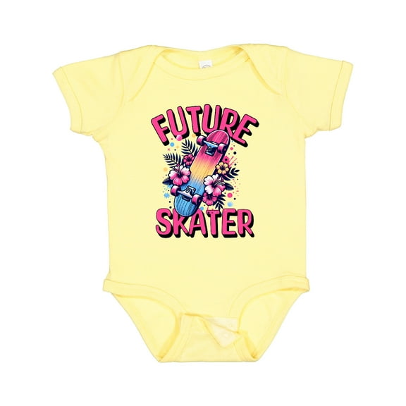 Inktastic Skateboarding Future Skater Girls Baby Bodysuit