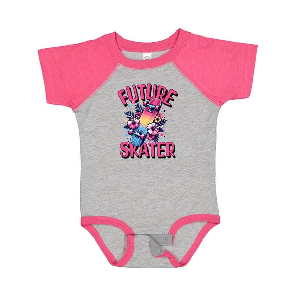 Inktastic Skateboarding Future Skater Girls Baby Bodysuit