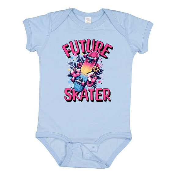 Inktastic Skateboarding Future Skater Girls Baby Bodysuit