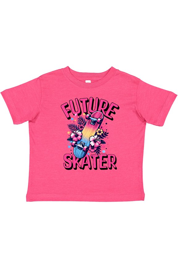 Skateboarding Future Skater Girls Toddler T-Shirt