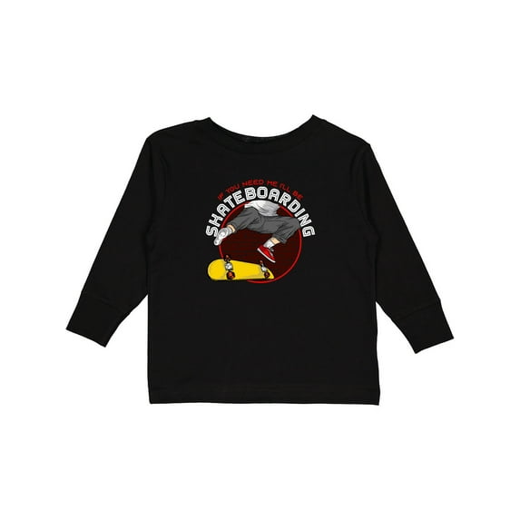 Inktastic Skateboarding for Skater Boys Long Sleeve Toddler T-Shirt