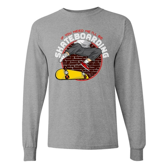 Inktastic Skateboarding for Skater Long Sleeve T-Shirt