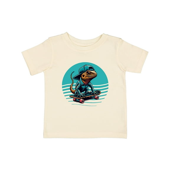 Inktastic Skateboarding Lizard Funny Skateboard Boys Baby T-Shirt