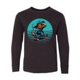 thumbnail image 1 of Inktastic Skateboarding Lizard Funny Skateboard Long Sleeve Youth T-Shirt, 1 of 5