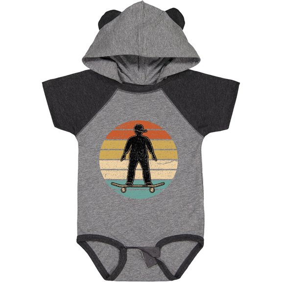 Inktastic Skateboarding Retro Sunset Skateboarder Boys Baby Bodysuit